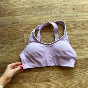 Purple sports bra